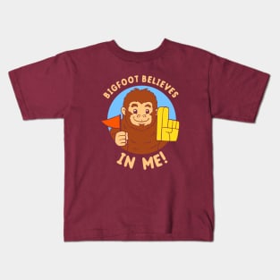 Bigfoot Believes In Me Kids T-Shirt